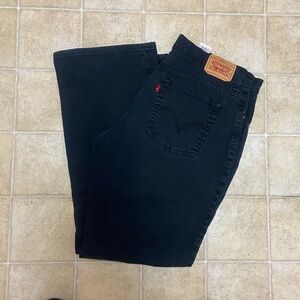 Vintage Classic Levi's Black Relaxed Boot Cut Jeans Size 16M